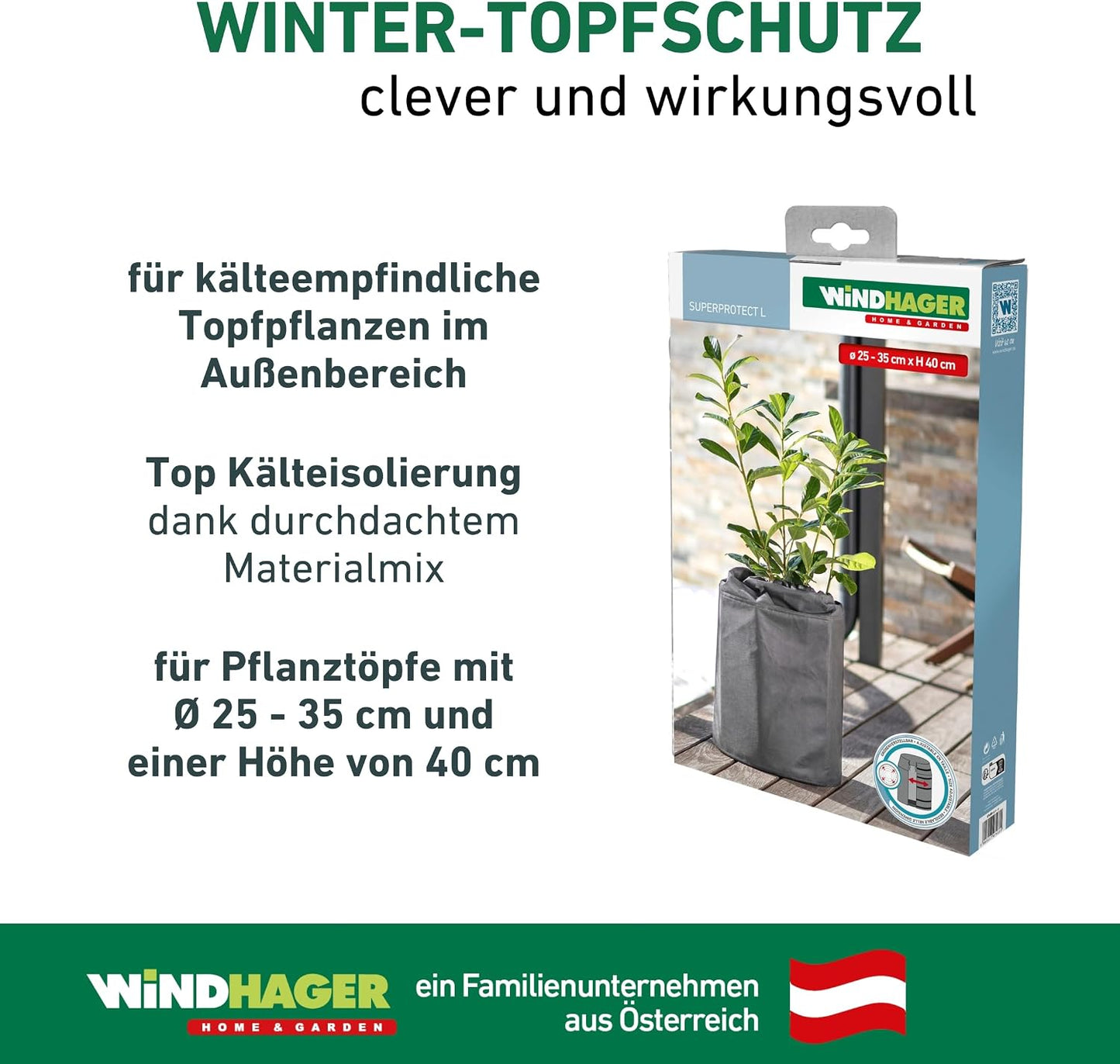 Winter-Topfschutz, Ø 25-35 cm x 40cm