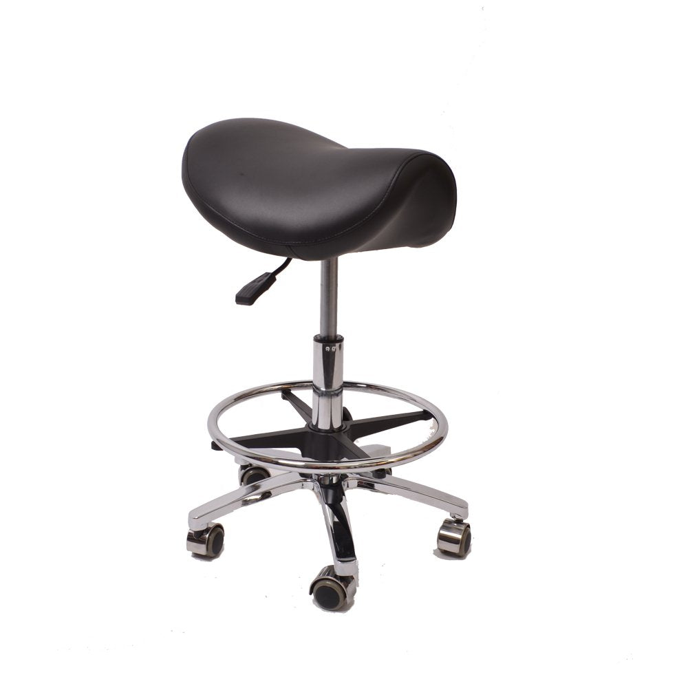 Ergonomischer Sattelhocker mit Gummirollen und Fussring