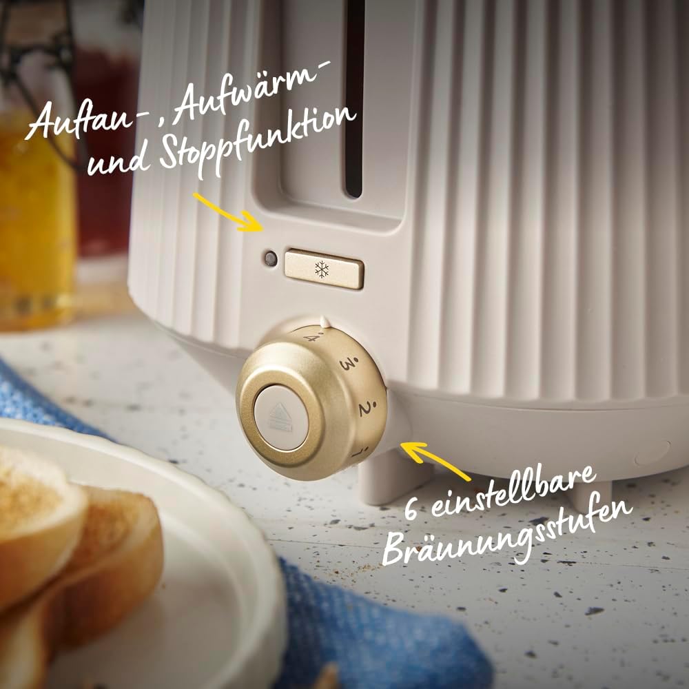 Toaster für 2 Scheiben mit Brötchenaufsatz