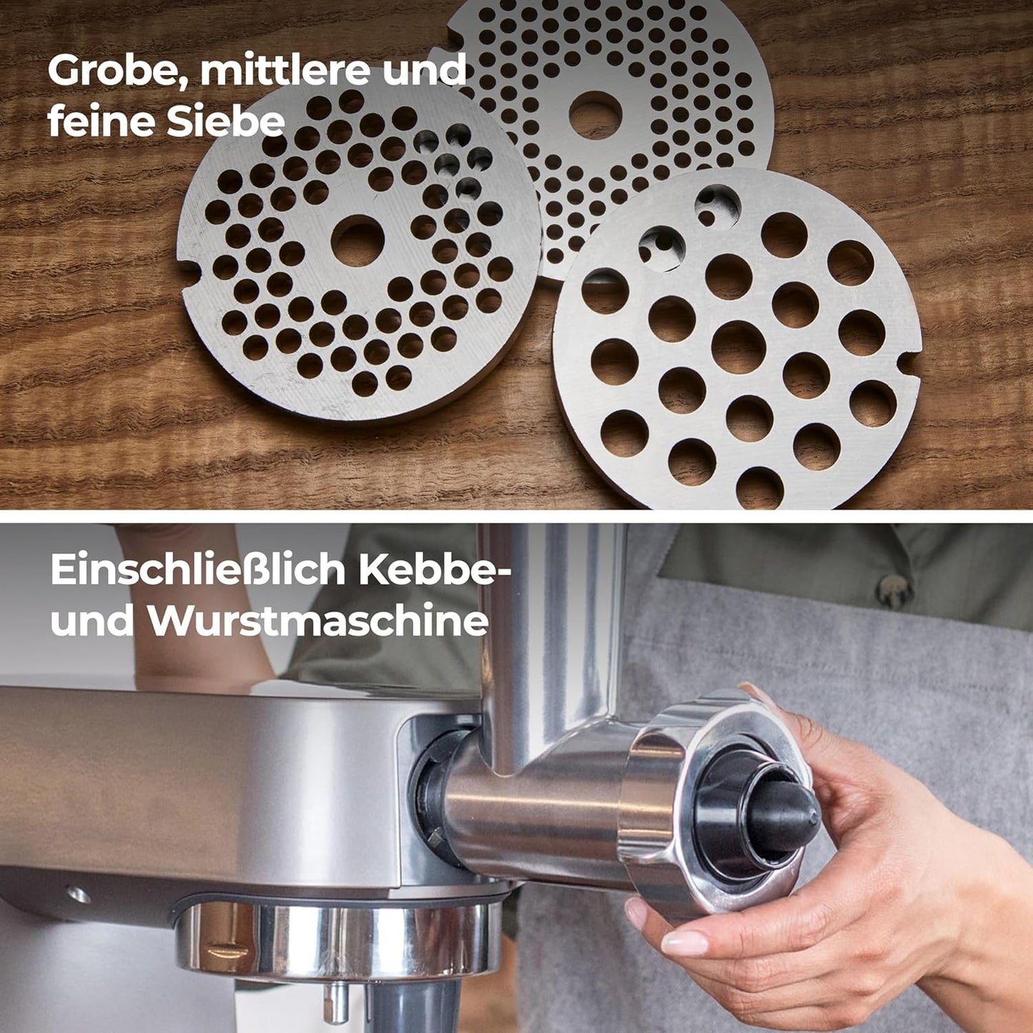 Fleischwolf-Aufsatz für Küchenmaschinen, Single