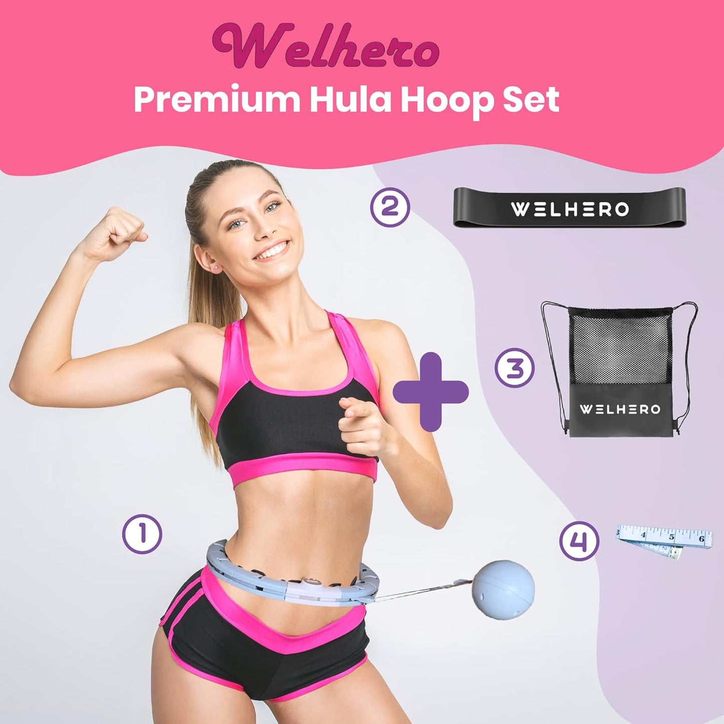 Smart Hula-Hoop Reifen mit Zähler & Gewicht, Blau