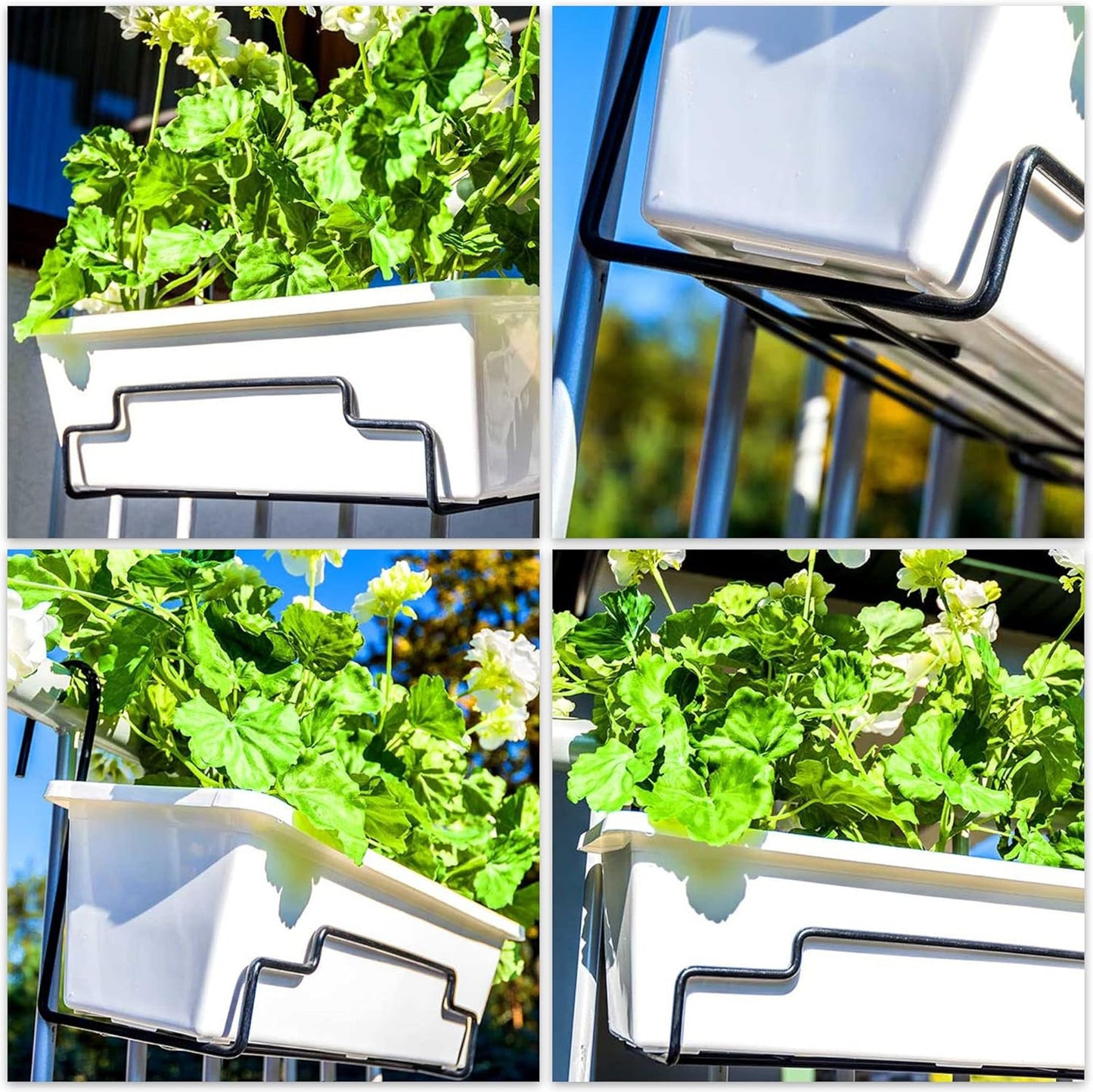 Blumentopfhalter für Geländer & Balkon, Breite: 14 cm