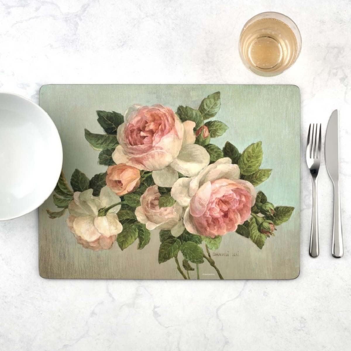 Tischset Antique Roses (6 Stück), Mittel, Mehrfarbig