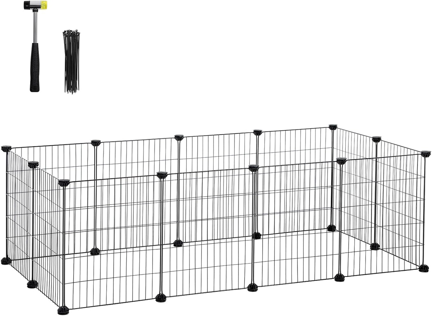 Laufgitter, 143 x 73 x 46 cm; Schwarz