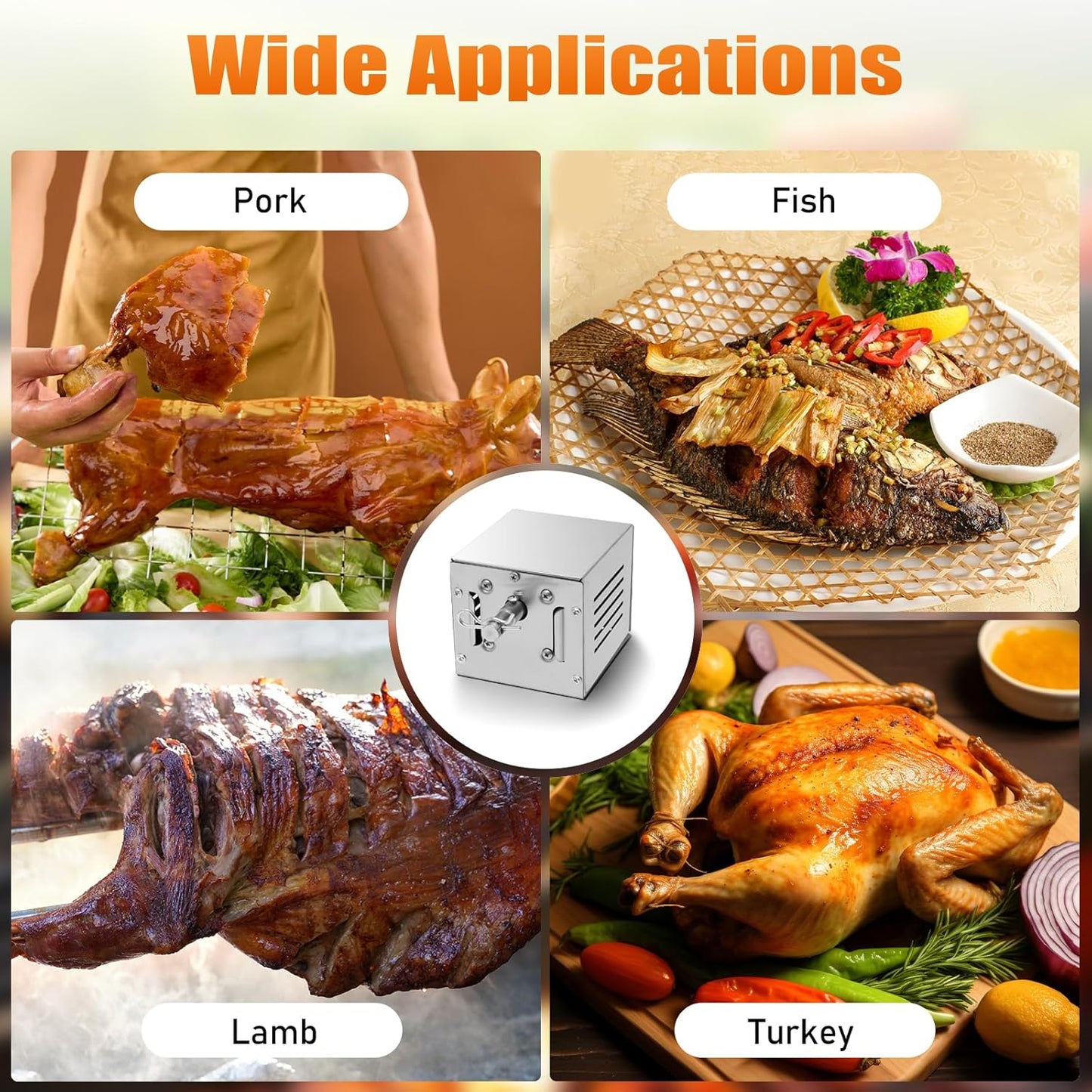 Grillmotor für Spiessbraten bis 100 kg