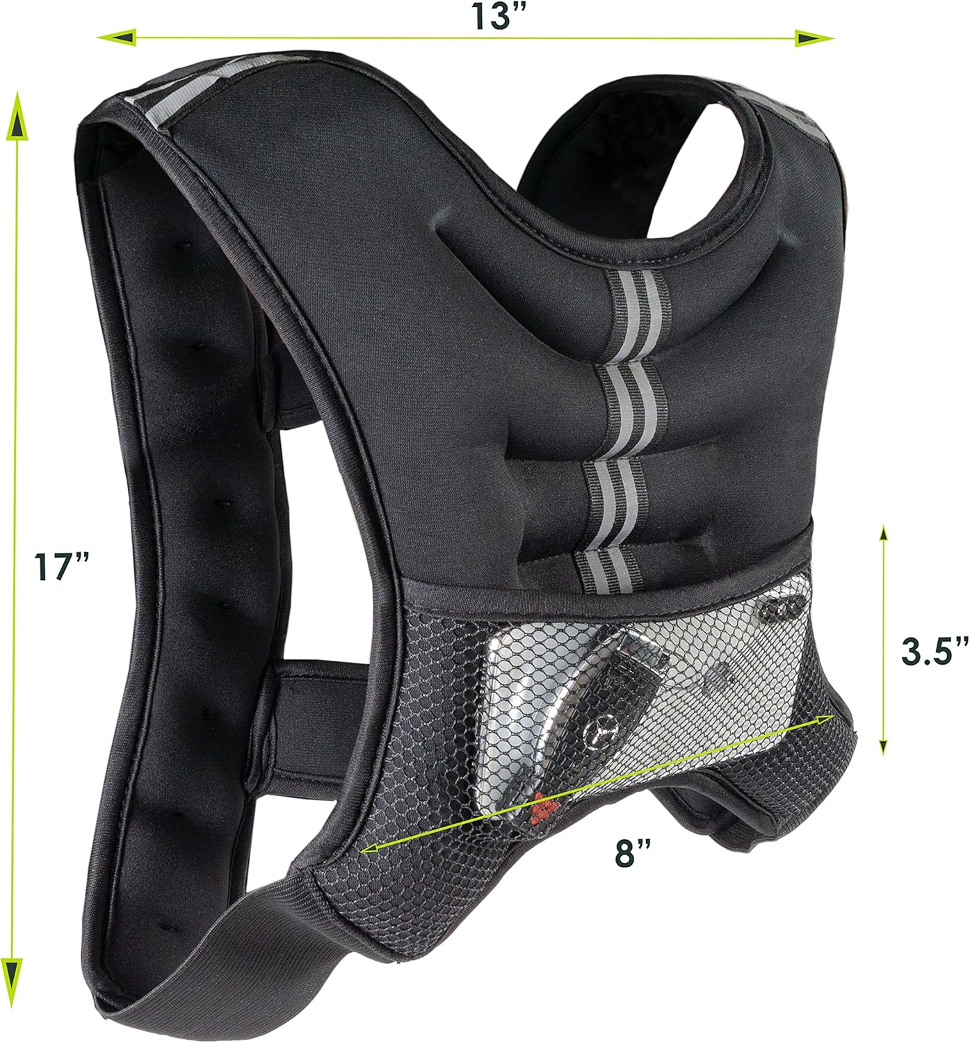 Trainingsweste, Schwarz, 5,4 kg