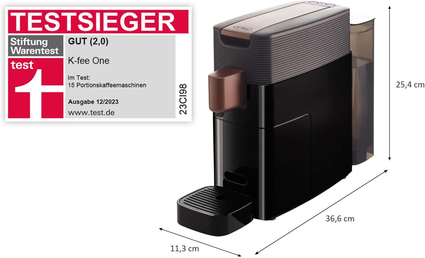 Kapselmaschine 19 Bar, 0,8 L Wassertank