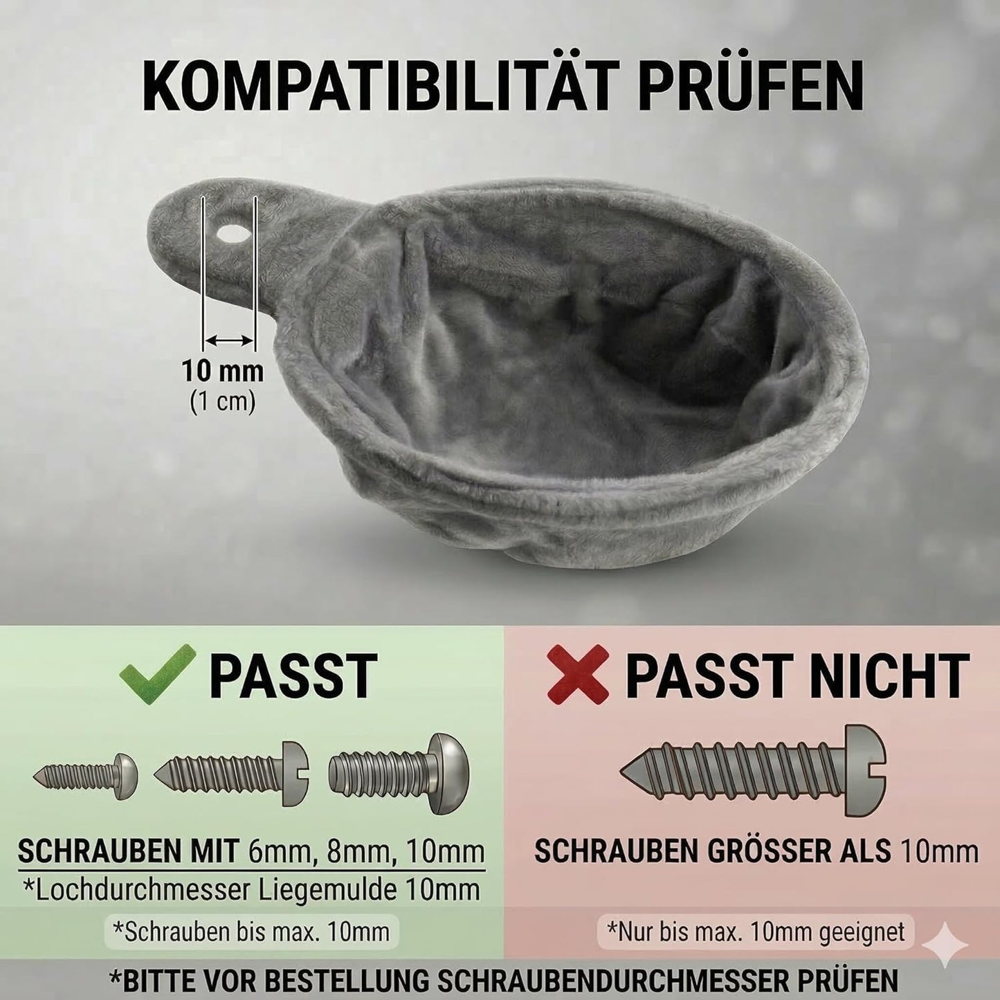 Katzenhängematte für Kratzbaum, Anthrazit