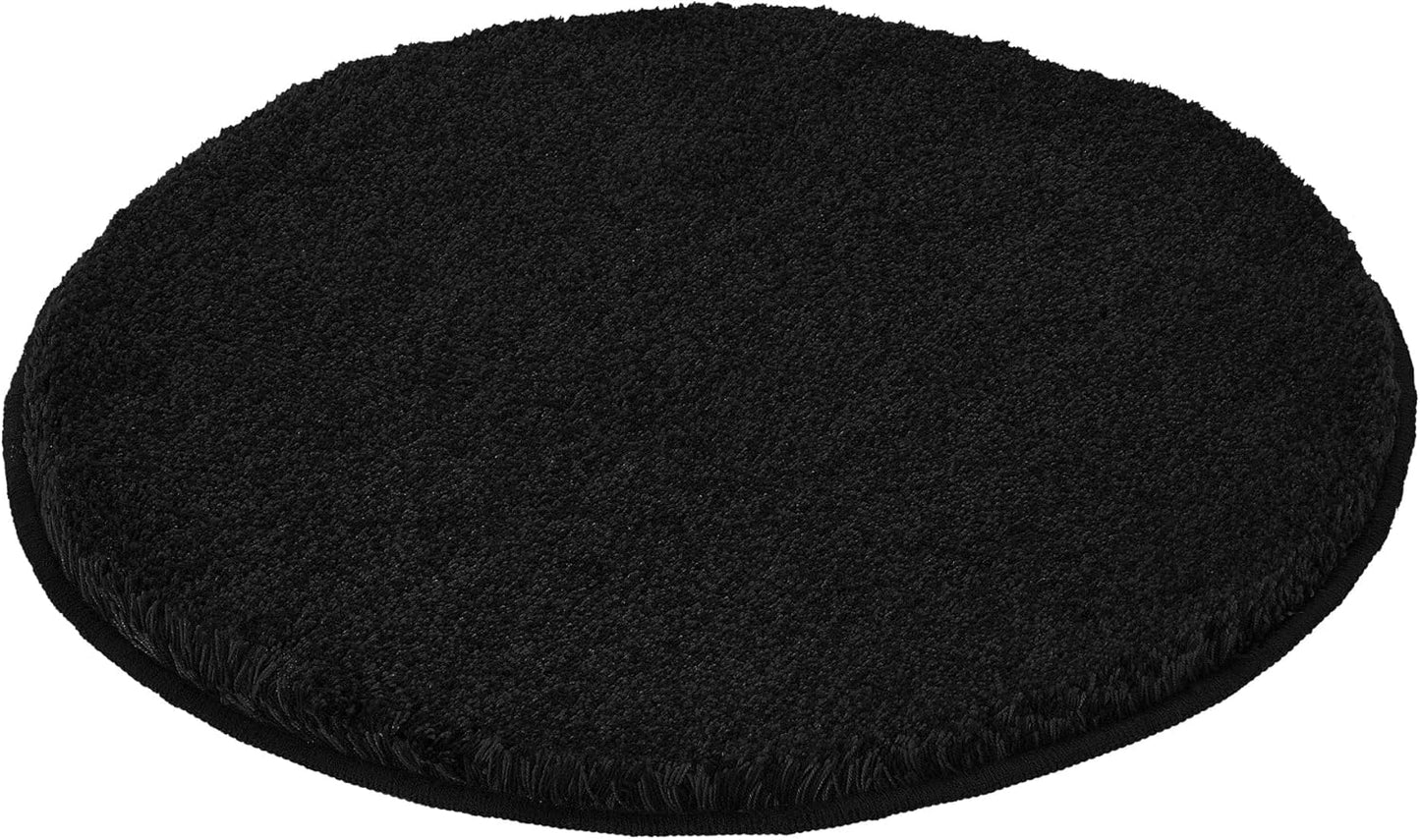 Runder Badteppich Relax, Schwarz 100 cm (Rund)