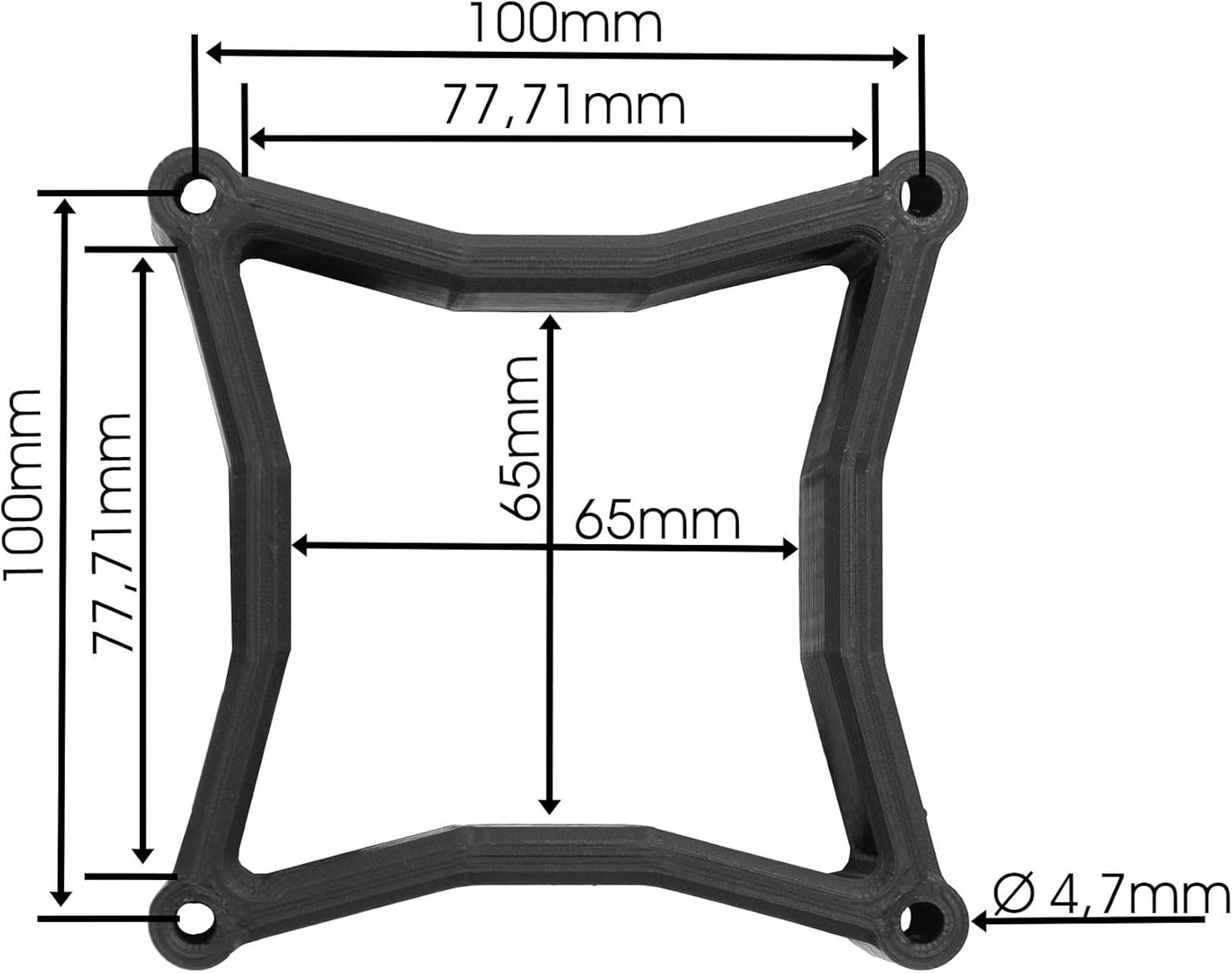 Universeller VESA Distanzhalter für Monitore, 100x100mm