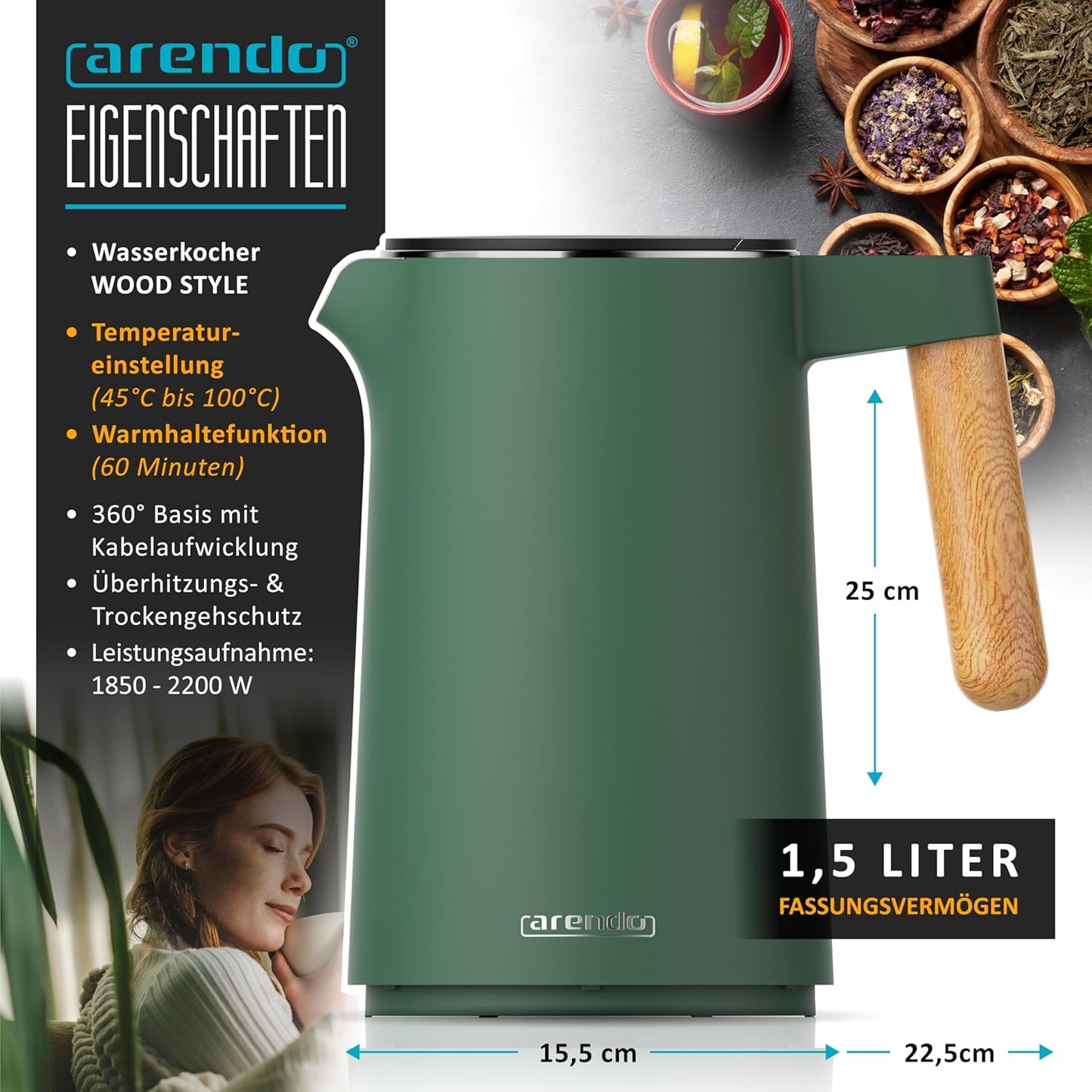 Frühstücksset: Wasserkocher & Toaster mit LED Display