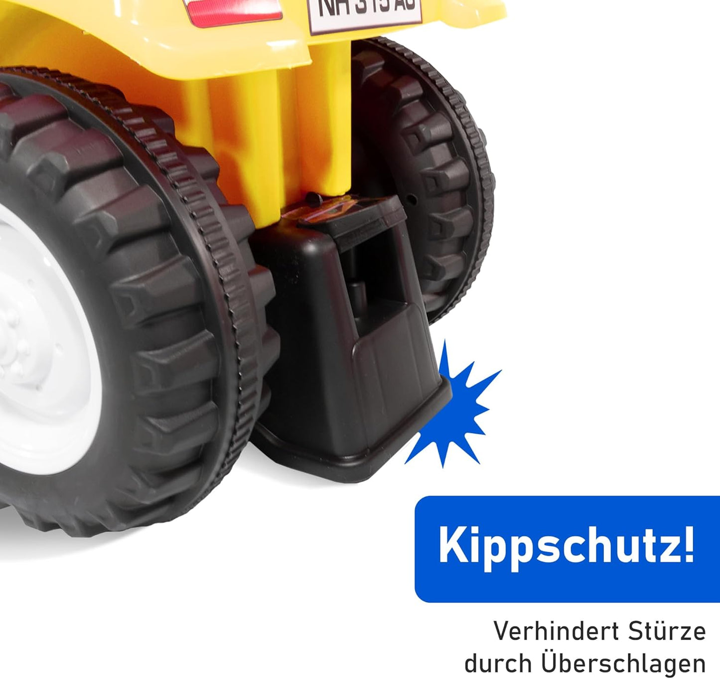 Rutschauto Traktor mit Anhänger, Gelb