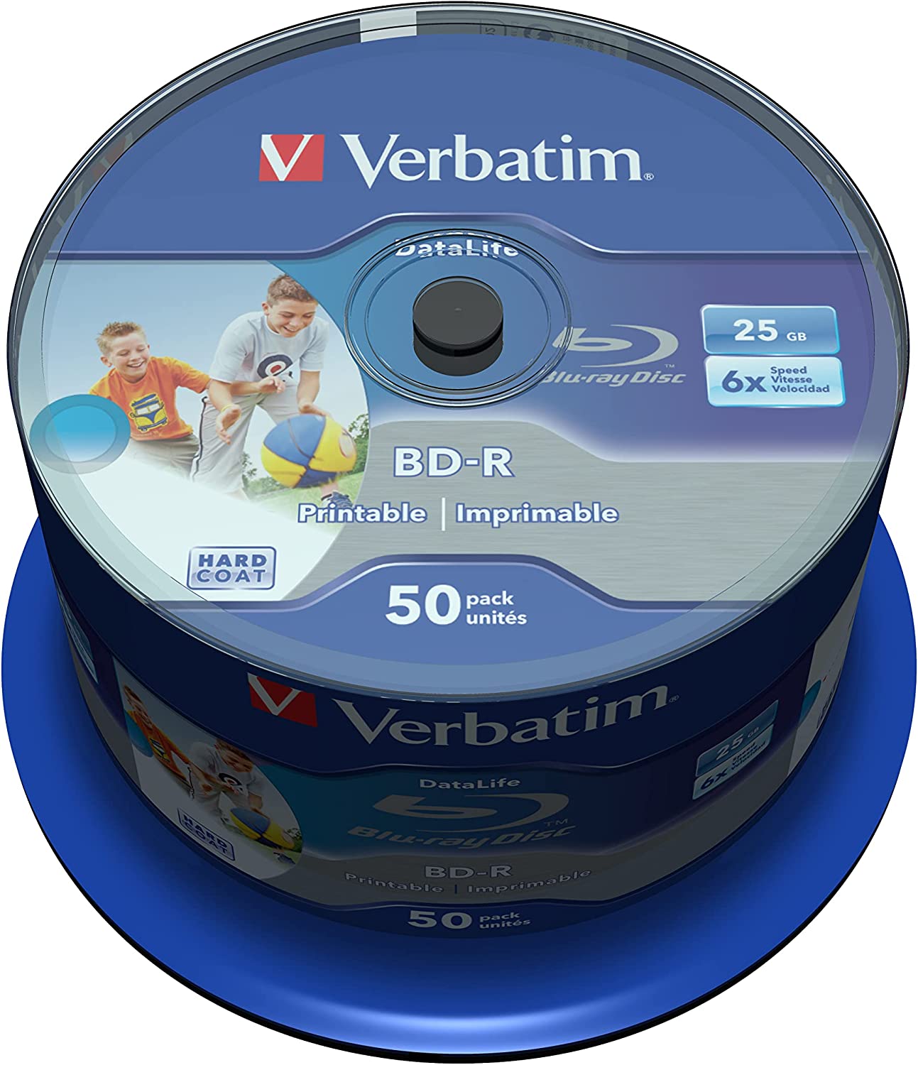 BD-R 25GB, Blu-ray-Rohlinge, Wide Printable No-ID 50er-Pack Spindle