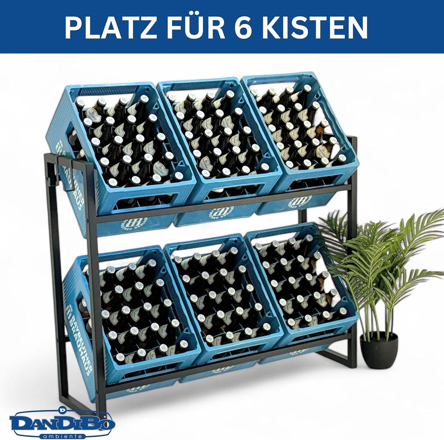 Getränkekistenregal für 6 Kisten