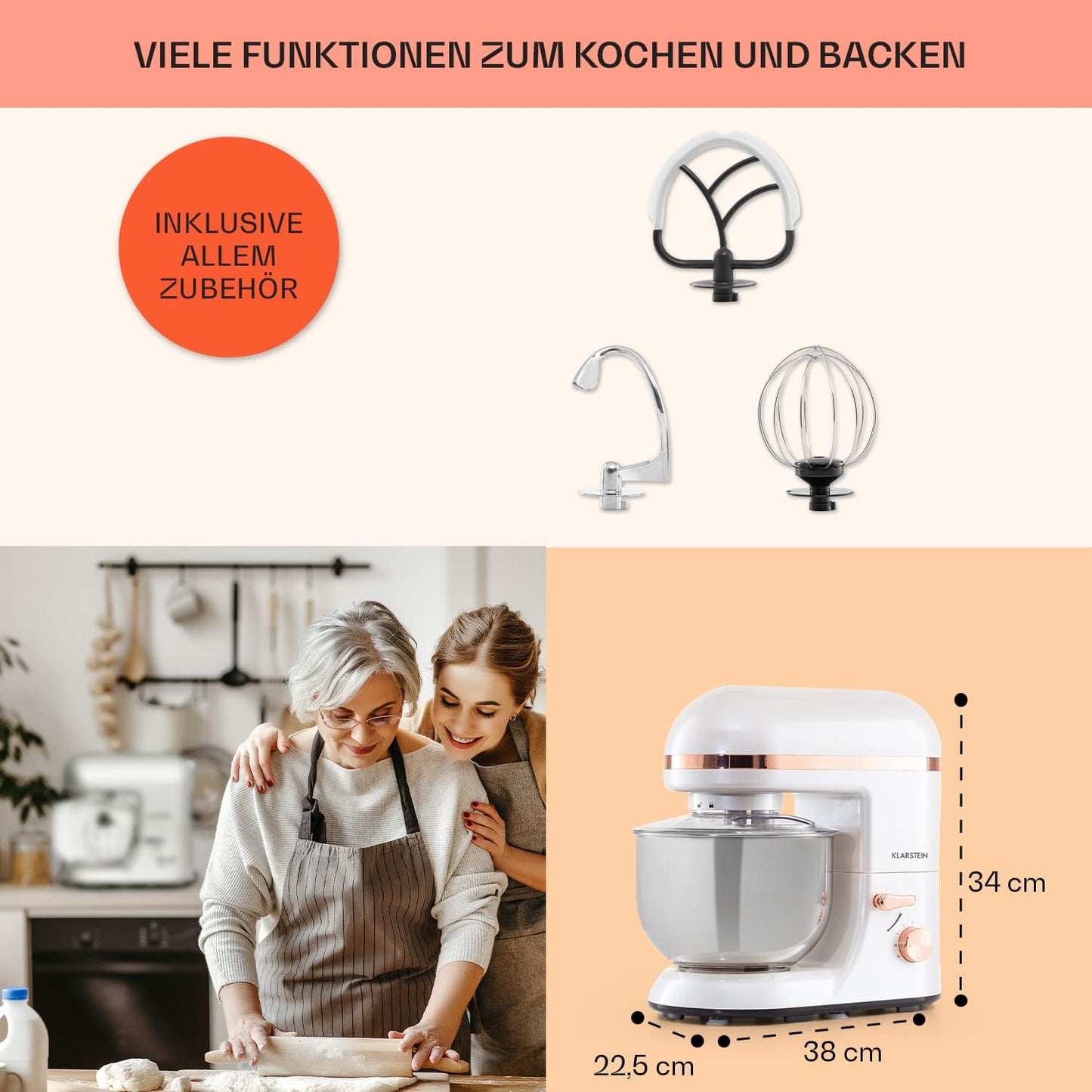 Küchenmaschine mit Planetenrührwerk