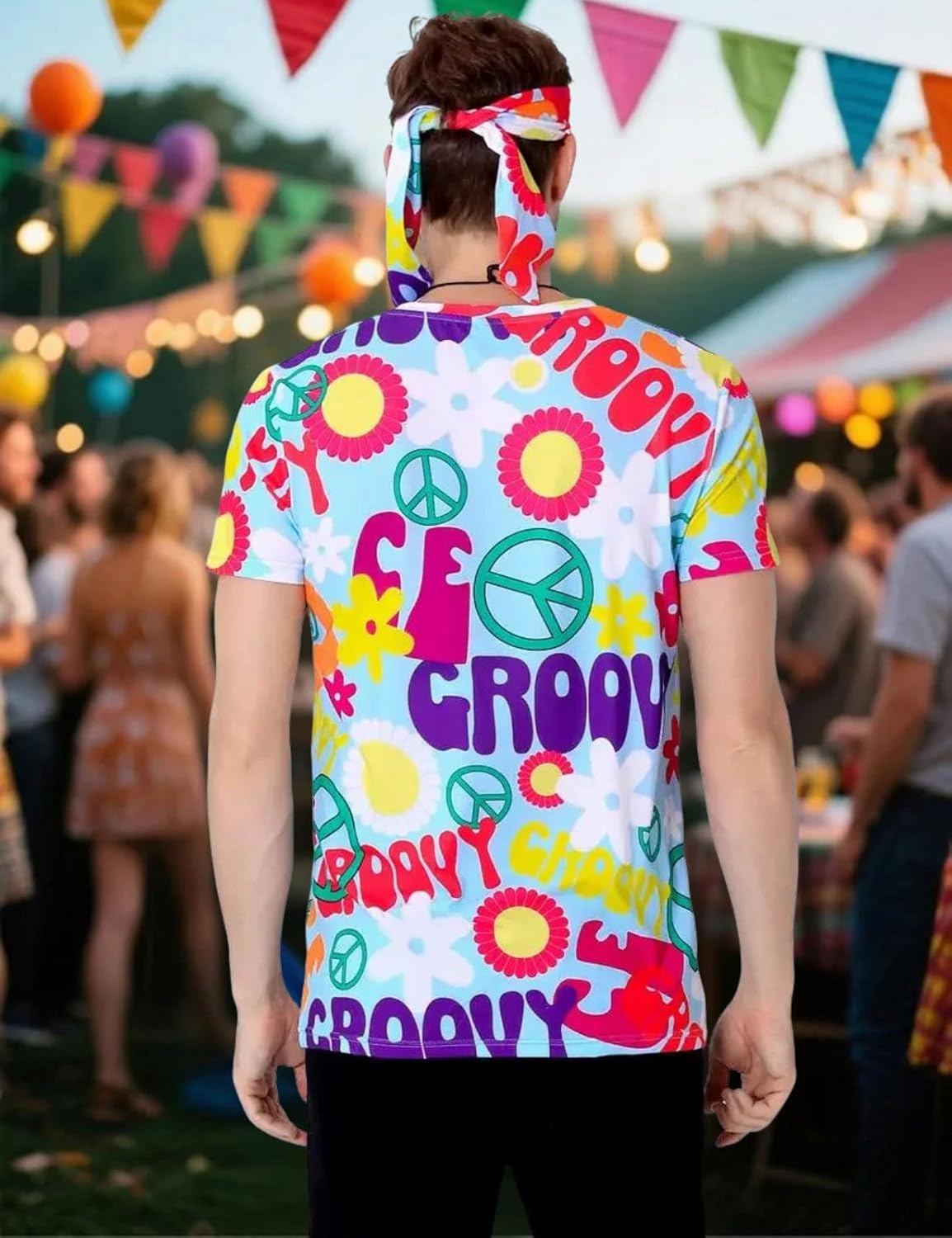 70er Groovy Hippie-Kostüm, M Peace