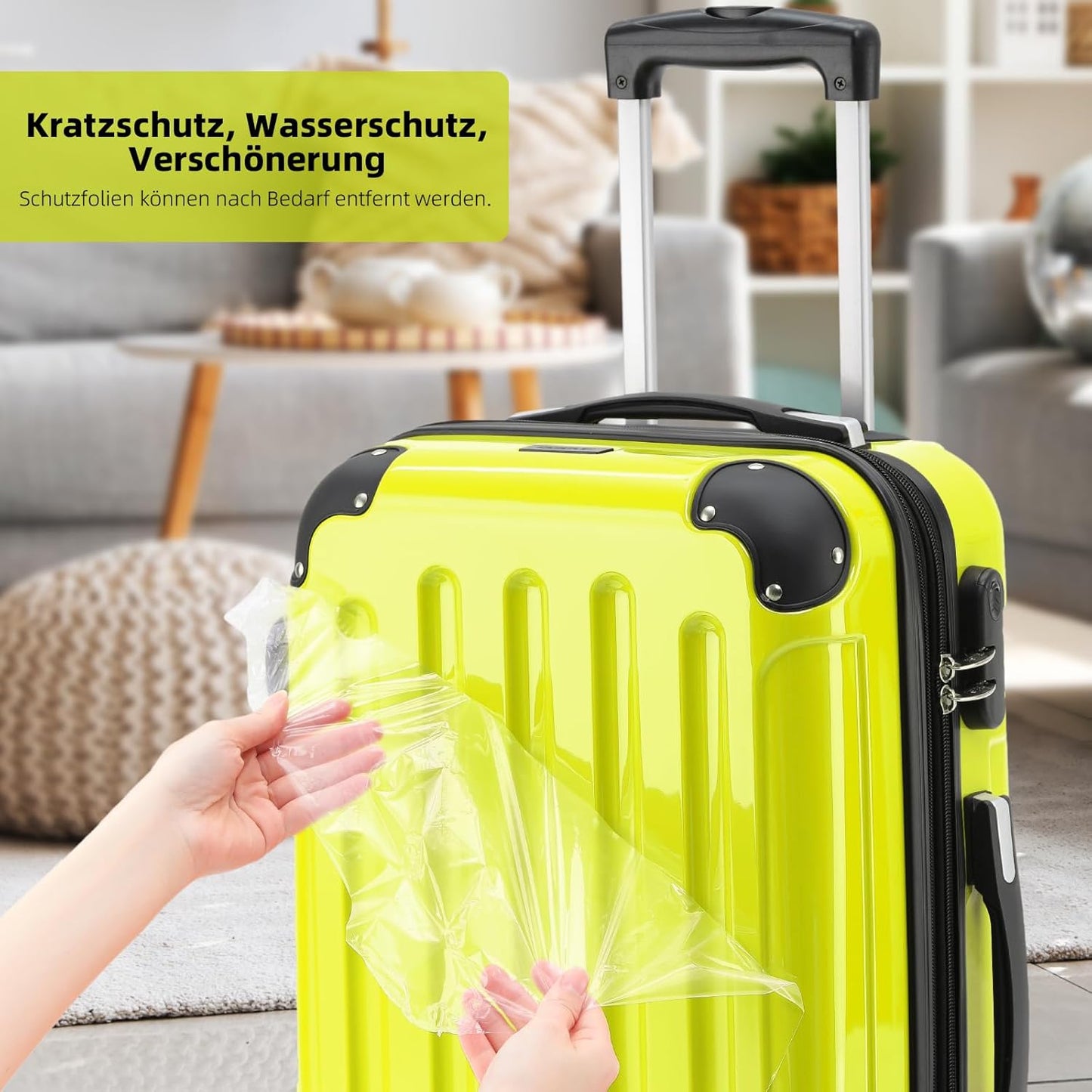 Zwillingsrollen Hartschalen-Trolley 2048, Grün M