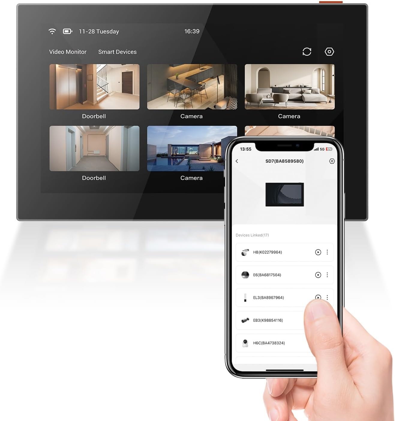 SD7 Intelligenter Innenbildschirm mit 2-Wege-Audio, Smart Screen