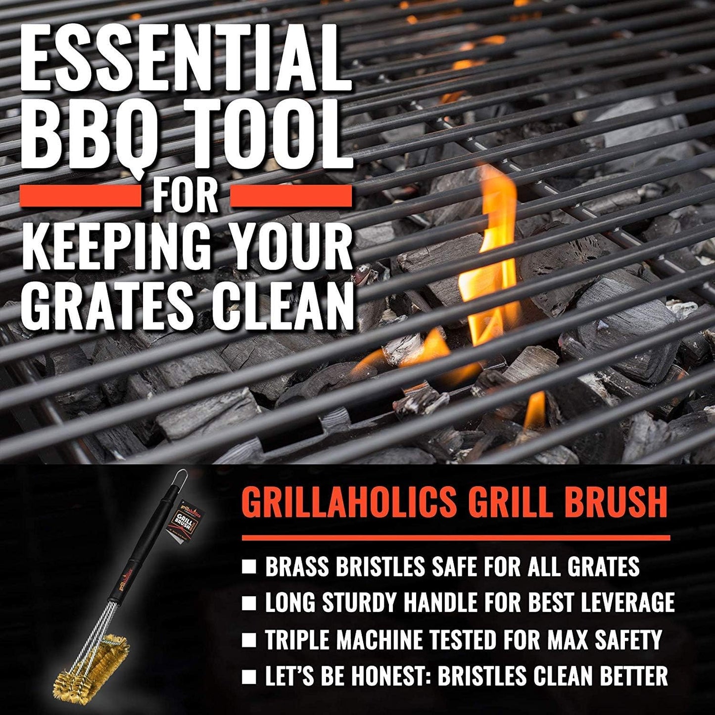 Messing-Grillbürste für Porzellan- und Keramikroste, Messing