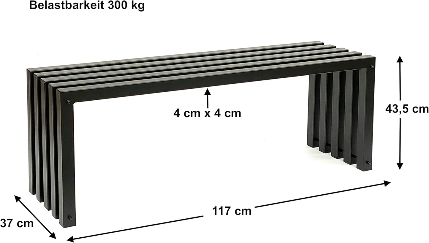 Gartenbank Lamellenbank, Breite 117 cm