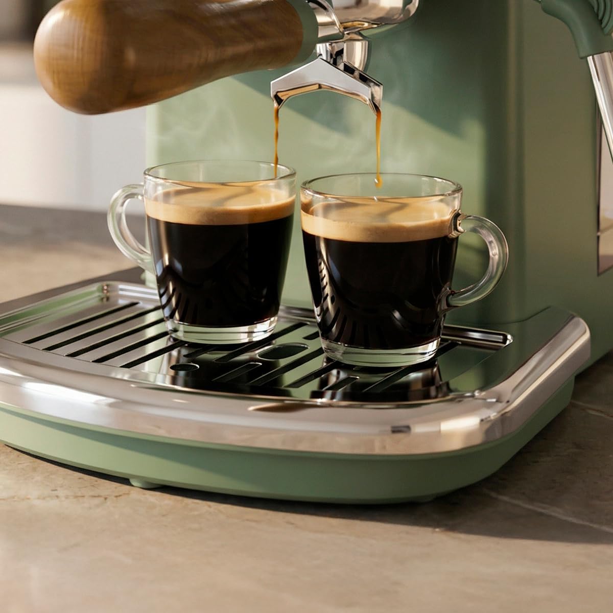 Espressomaschine mit Mahlwerk und Milchschäumer