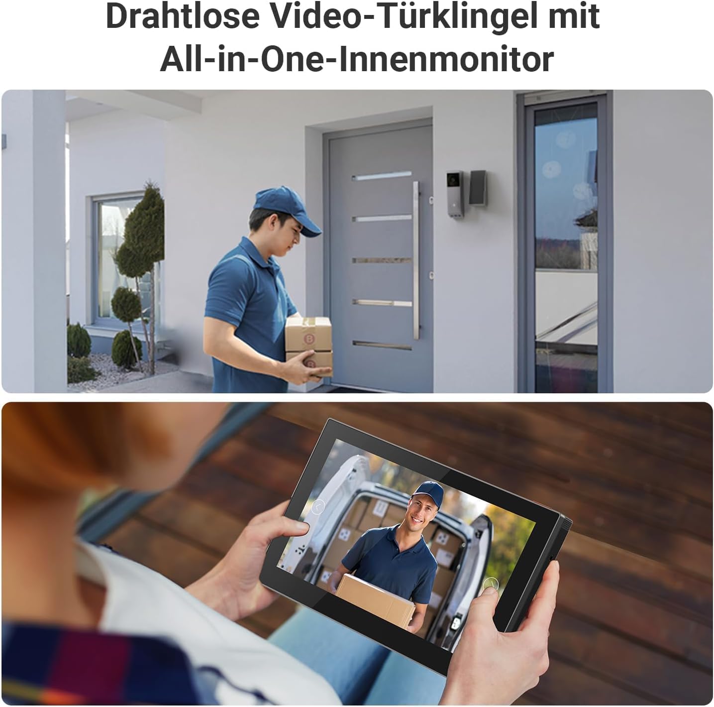 Kabellose Smart-Türklingel mit Bildschirm EP3x Pro+SD7, EP3x mit Touchscreen