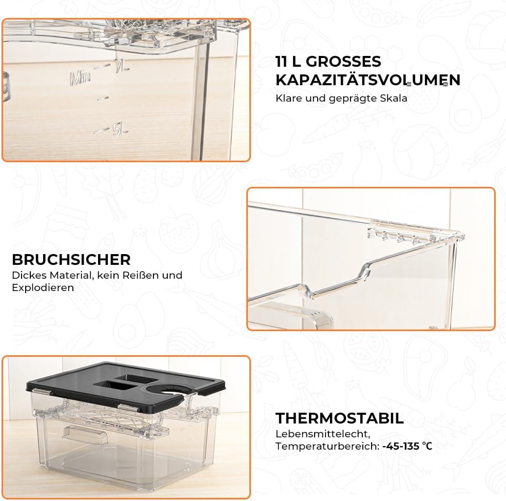 Sous Vide Behälter mit Deckel