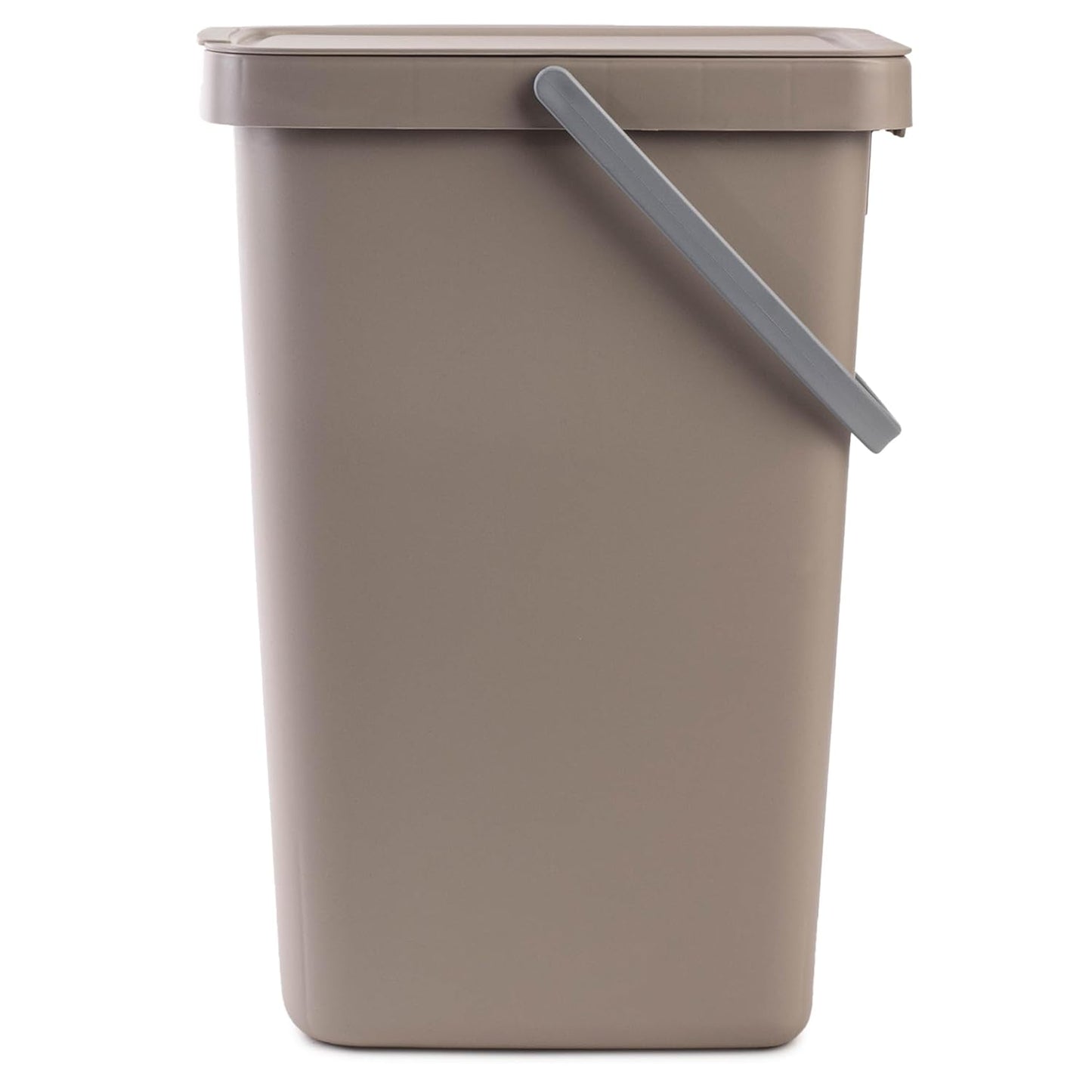 Mülleimer mit Klappdeckel, 12L Braun
