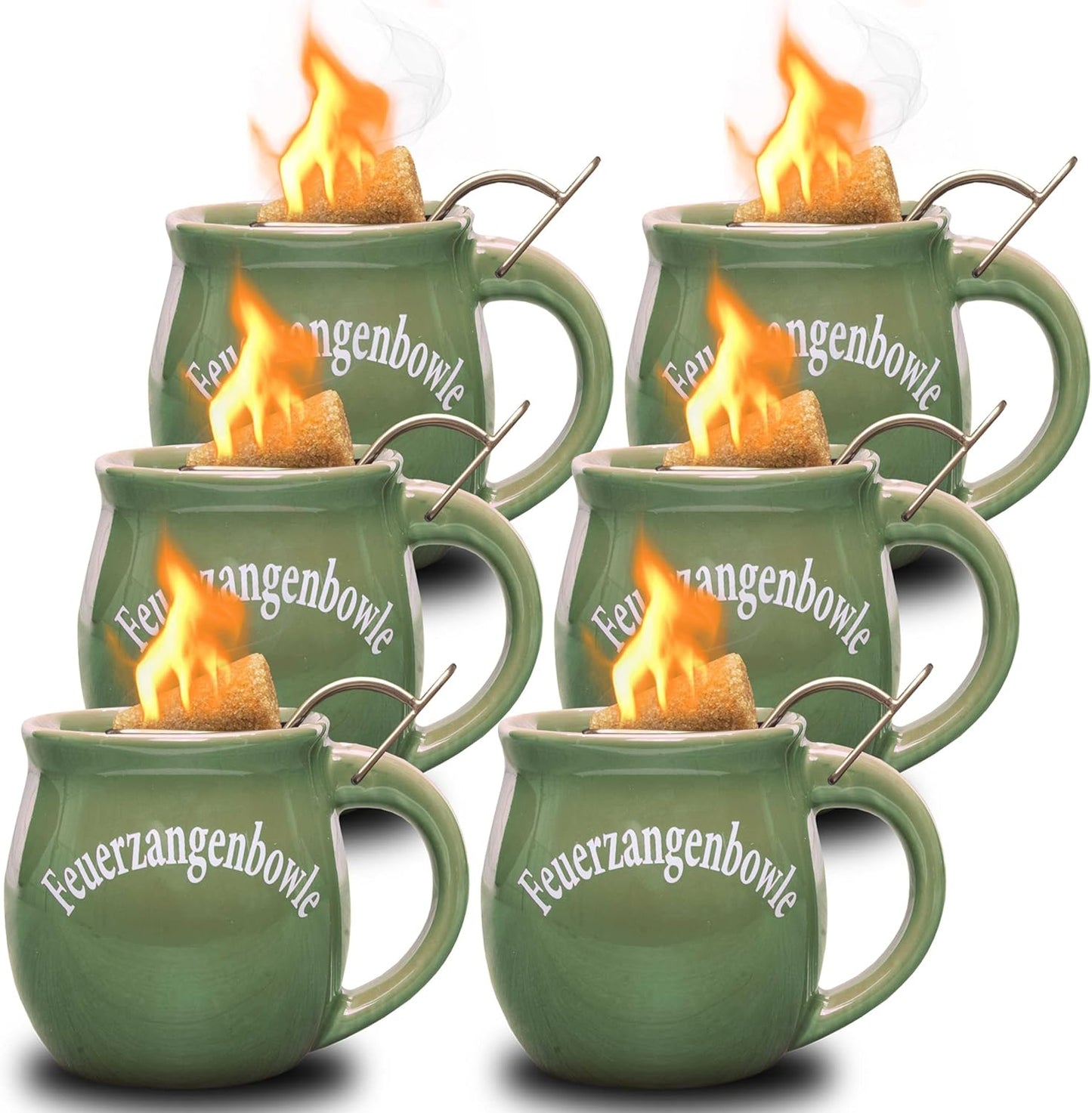 6er-Set Feuerzangenbowle, Oliv