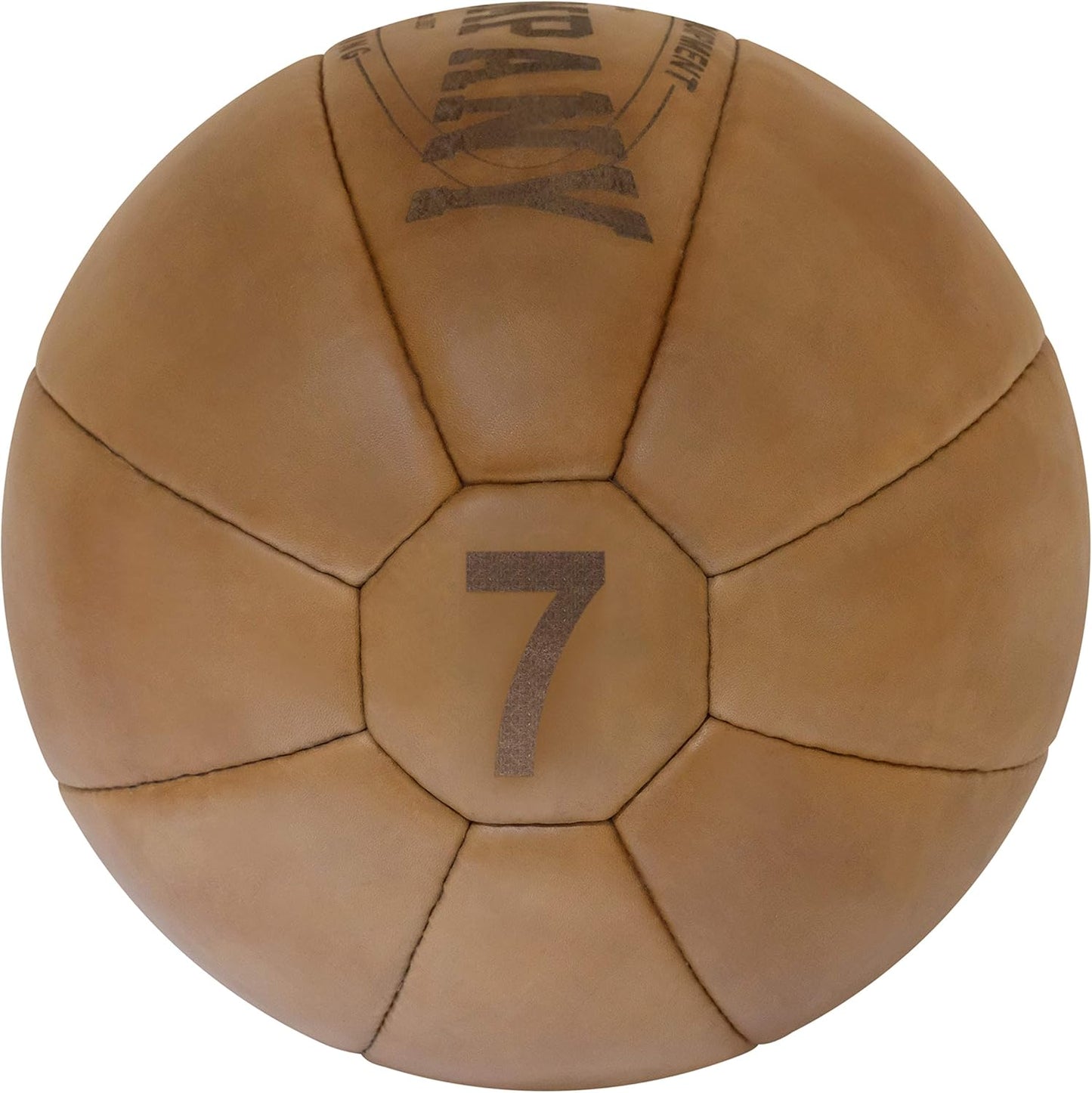 Vintage Medizinball, 7 kg Braun