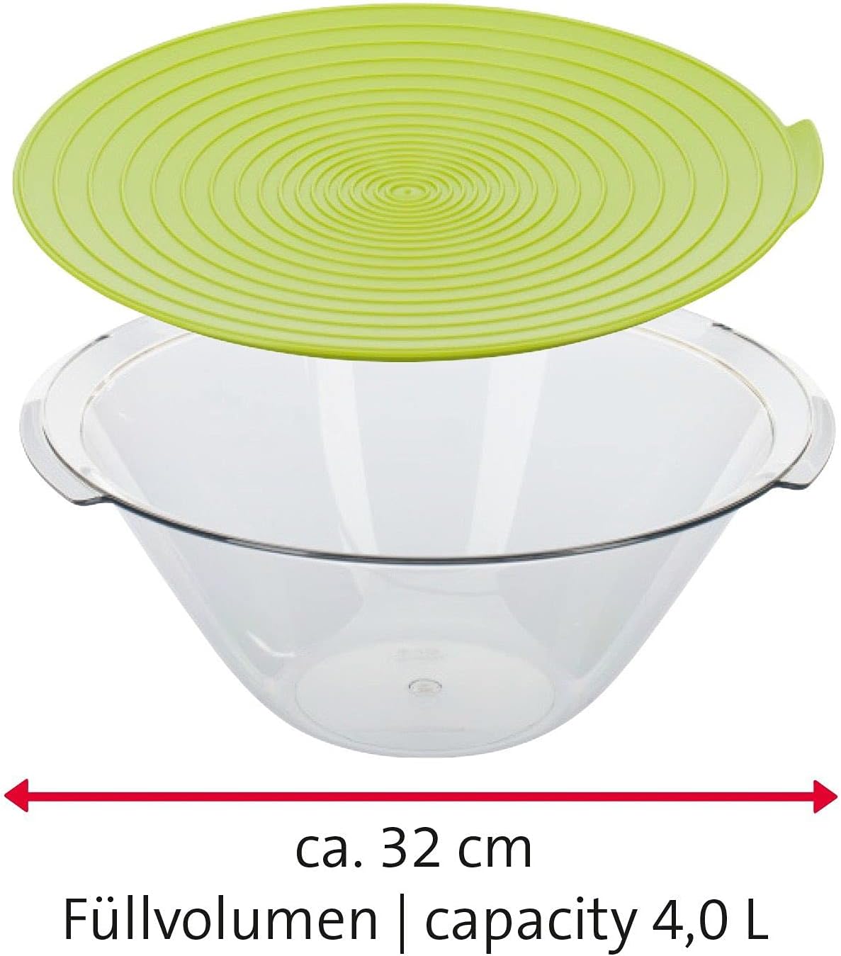 4-teiliges Salat-Set mit Schleuder und Dressingshaker