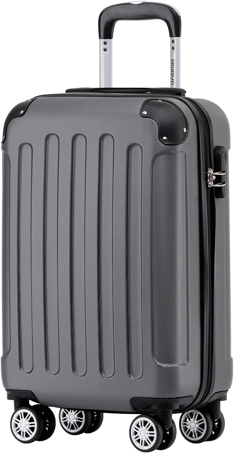 Zwillingsrollen Hardcase Handgepäcktrolley, Businessgrau ; Handgepäck (55cm)