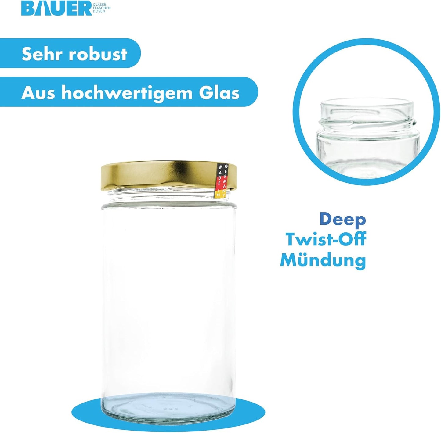 6er Set Gewürzgläser, 154ml x 6 Stück