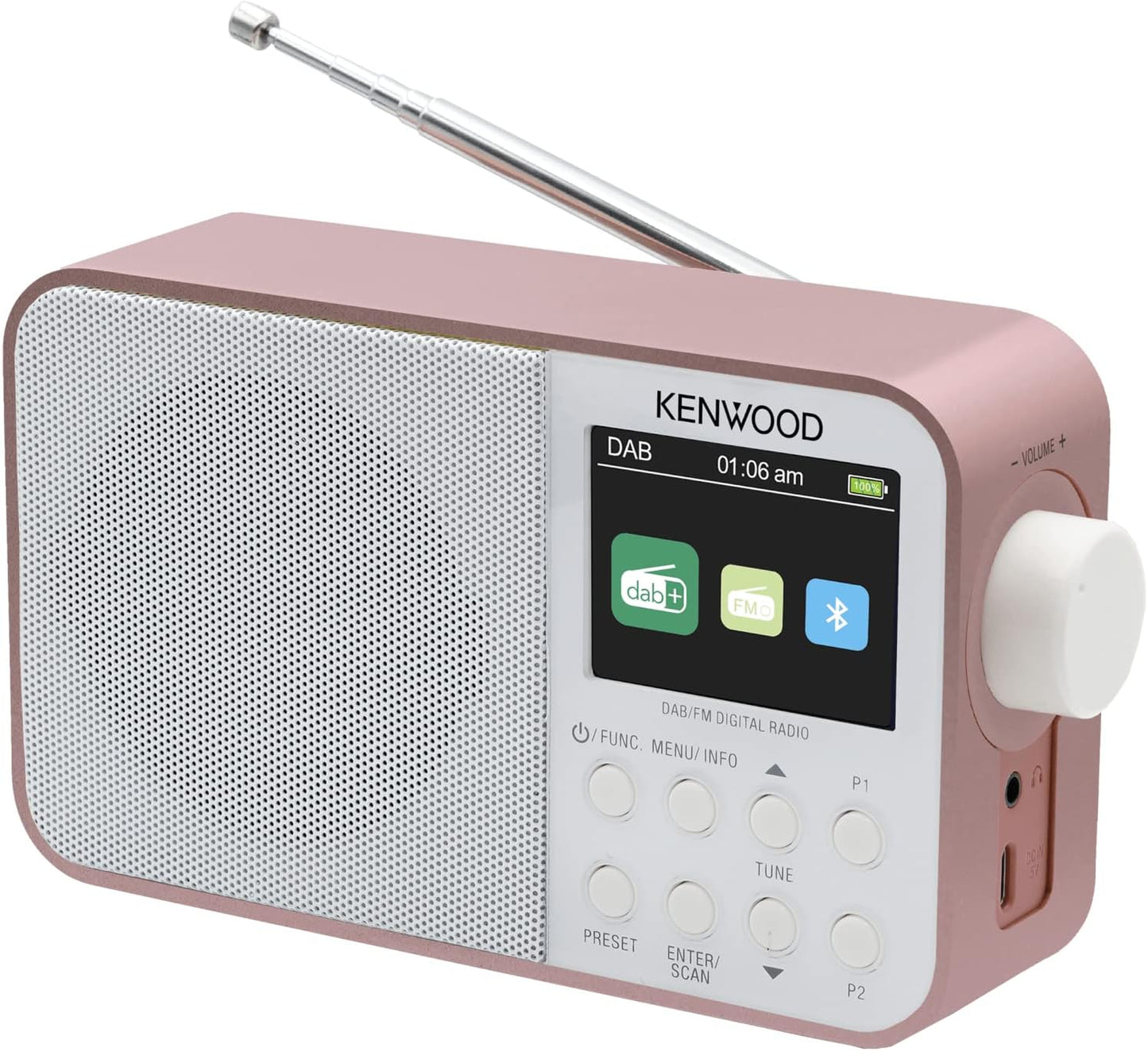 Tragbares DAB+ Radio CR-M30DAB-R, Roségold-Weiss