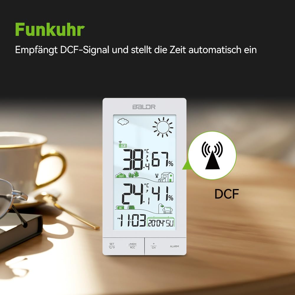 Wetterstation E0559 mit Funkuhr und Aussensensor