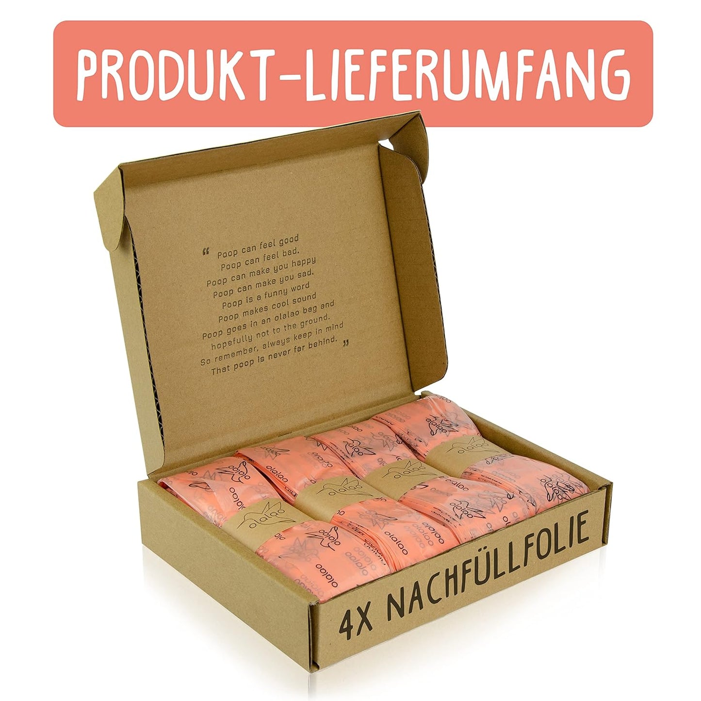 4er-Pack Nachfüllfolie für Windeleimer, 1 stück (4er Pack)