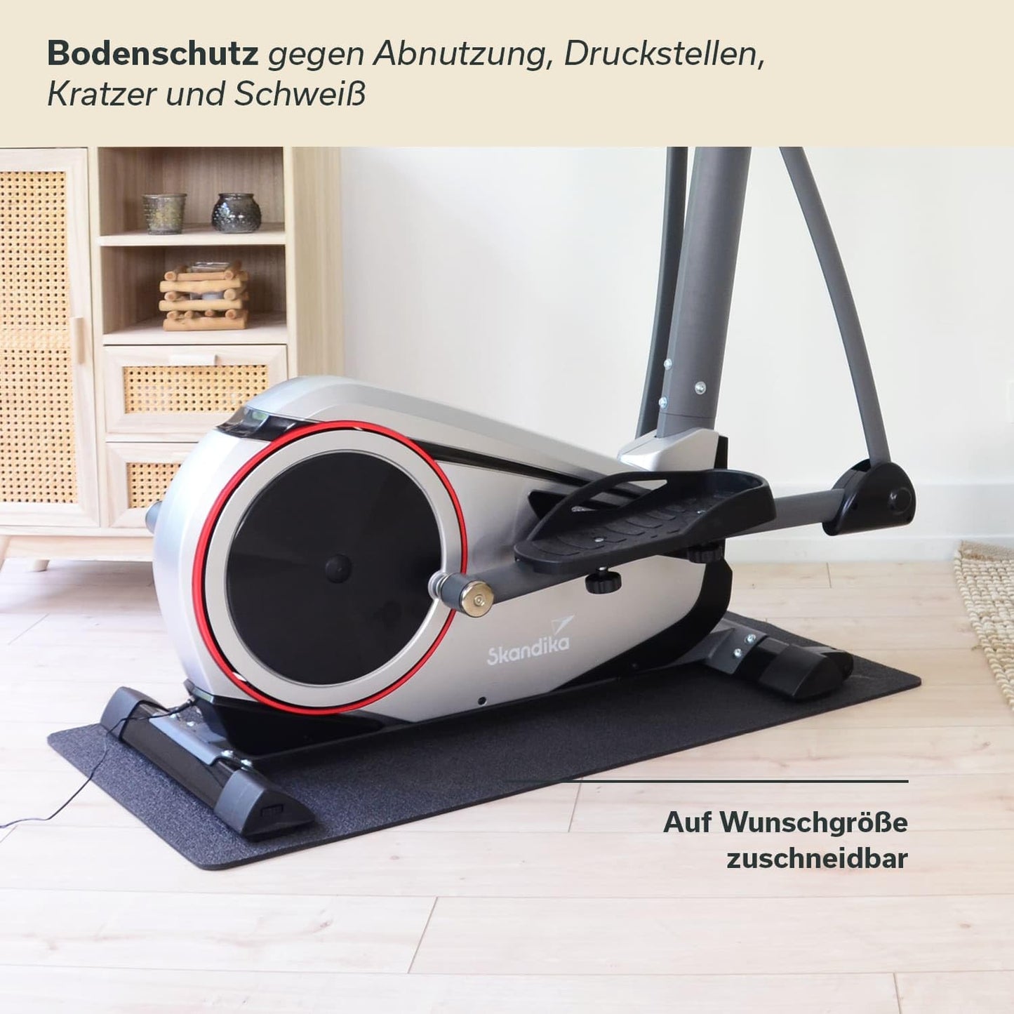 Bodenschutzmatte für Fitnessgeräte, 90 x 200 cm
