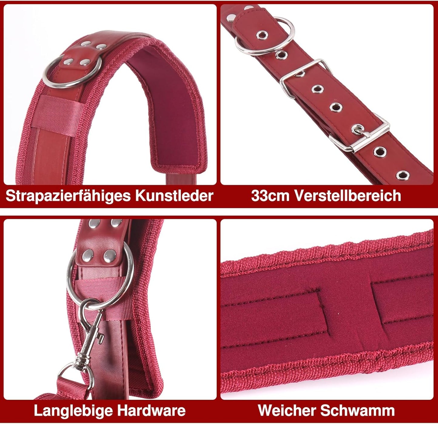 BDSM Bondage Fesselset für Paare, Rot