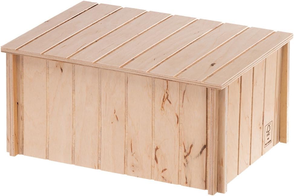 Kaninchenhaus SIN 4646 mit Flachdach und Belüftungslöchern, 33 x 23,6 x h 16 cm.