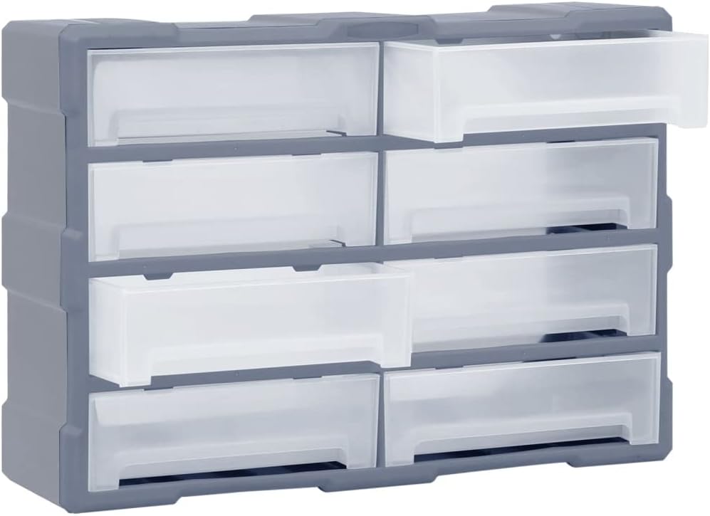 Multi Schubladen-Organizer, Grau 8 Schubladen
