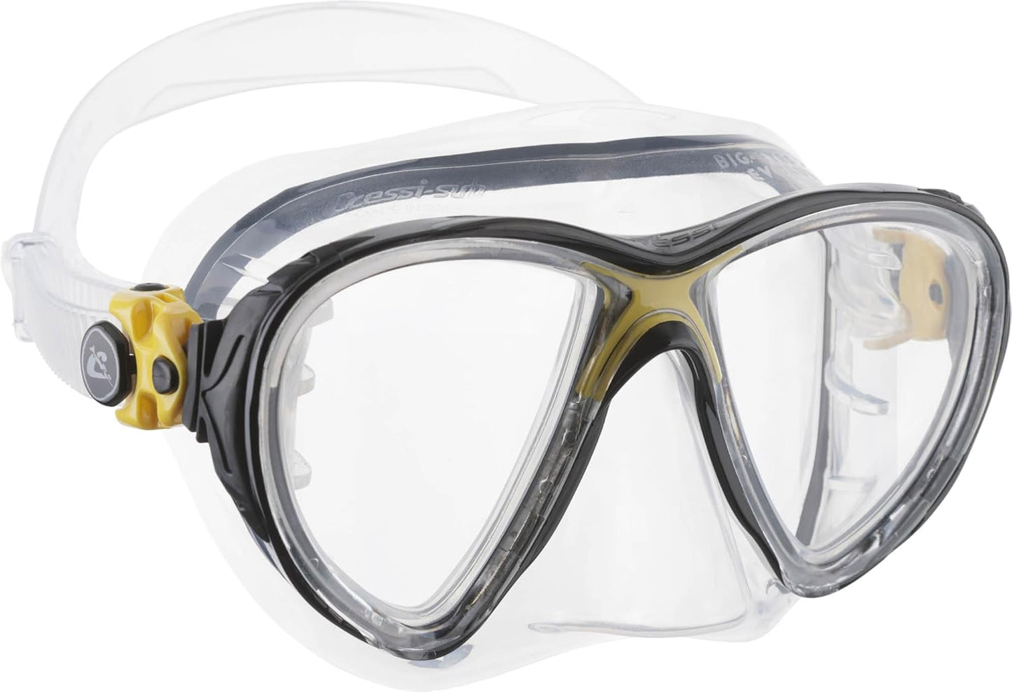 Big Eyes Evolution Tauchermaske, Big Eyes Evolution High Quality Mask, Transparent/Gelb