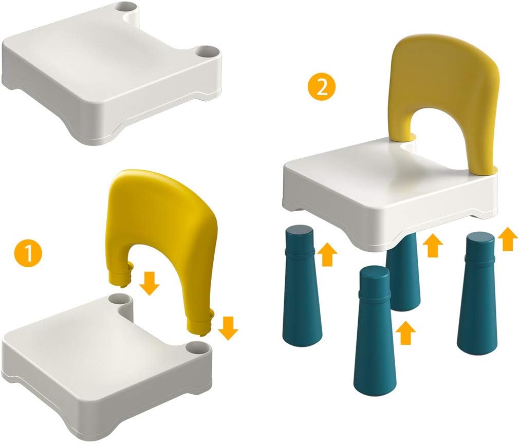 Kinderstuhl mit Ergonomischer Rückenlehne, Grün