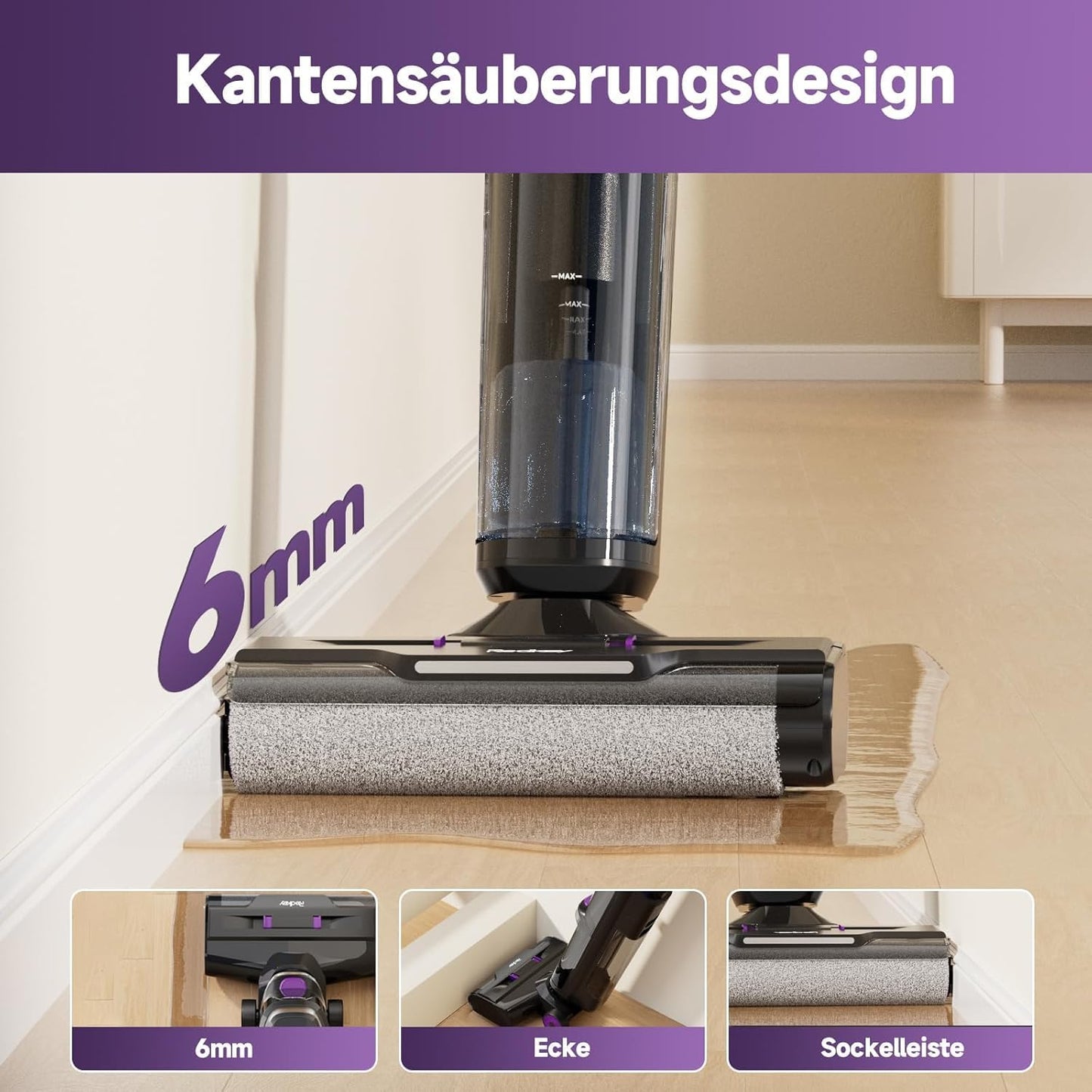 W15 Akku-Wischsauger mit Selbstreinigung, W15