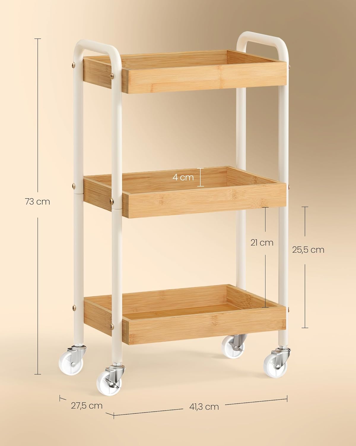 Servierwagen, Naturbeige