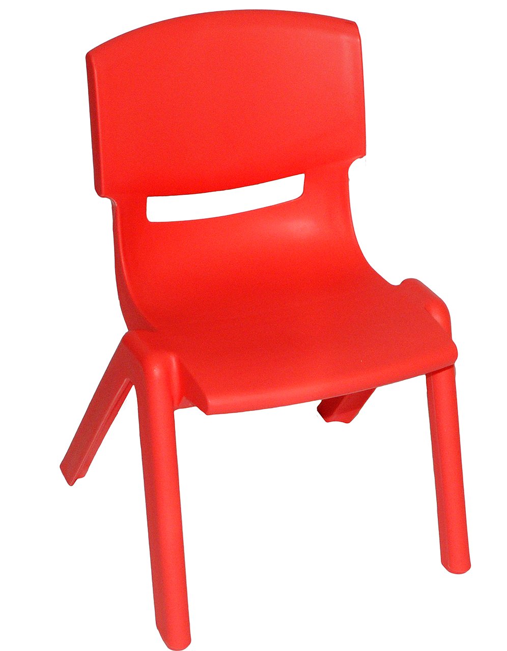 Kinderstuhl stapelbar & kippsicher (1 Stück), 1 Stück - ohne NAMEN Stuhl __ Farbe: Rot