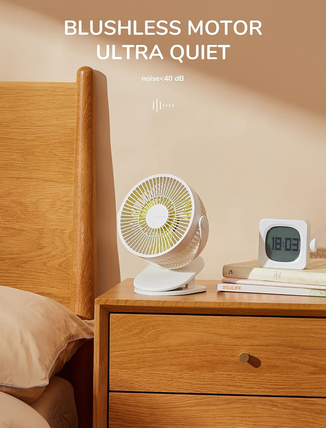 ‎Clip Fan Life1 Plus - Tischventilator mit Clip-Funktion, Milch Weiss