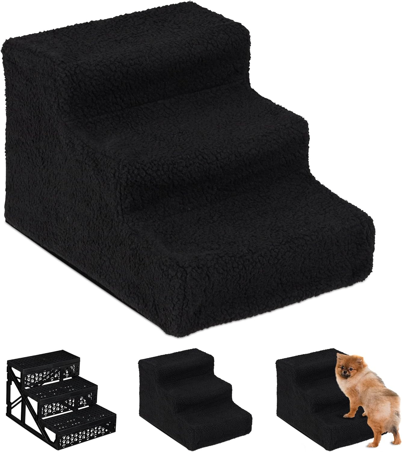 Hundetreppe, Schwarz 30 x 35 x 45 cm