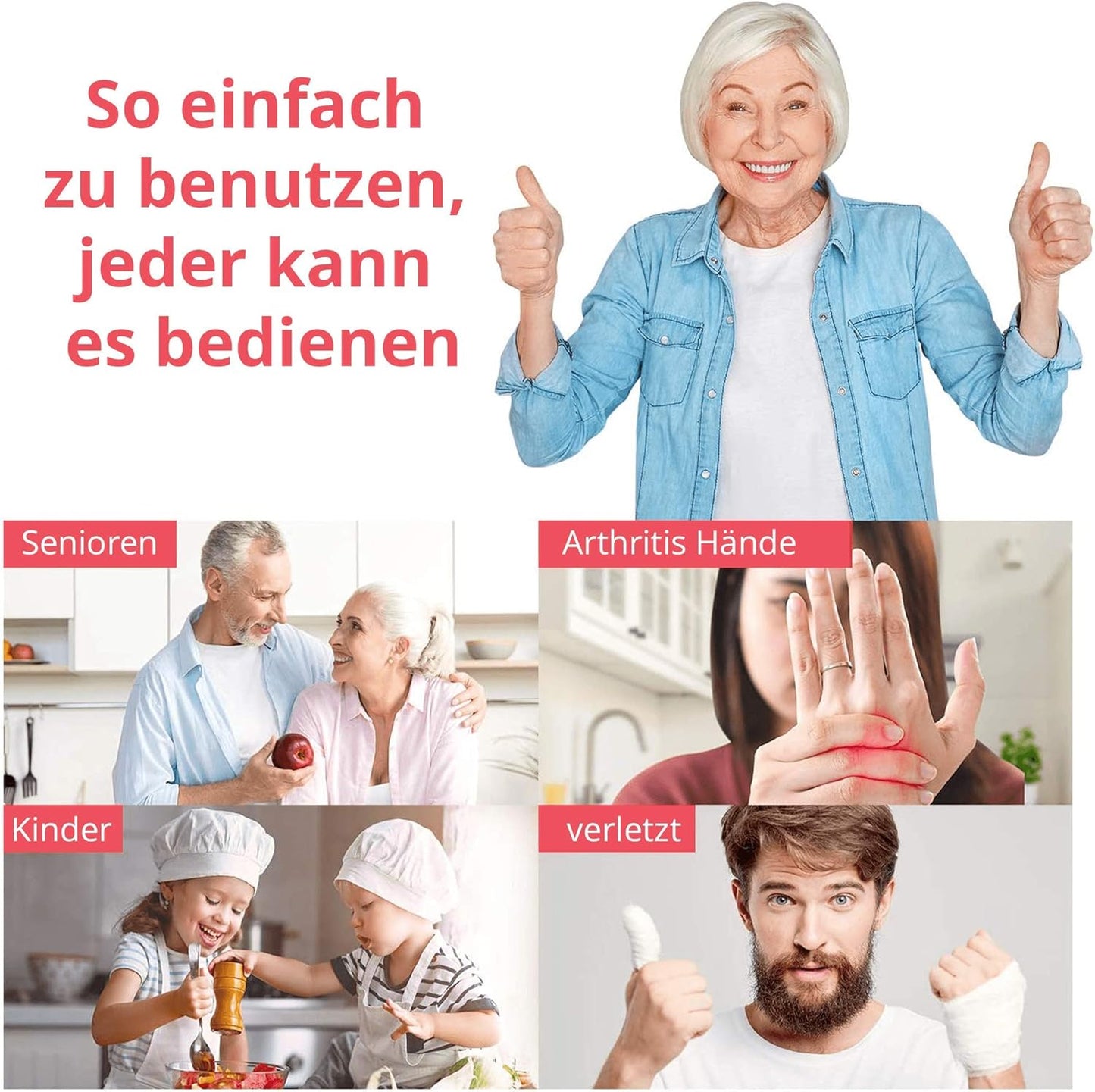 Elektrischer Auto-Dosenöffner, Rot
