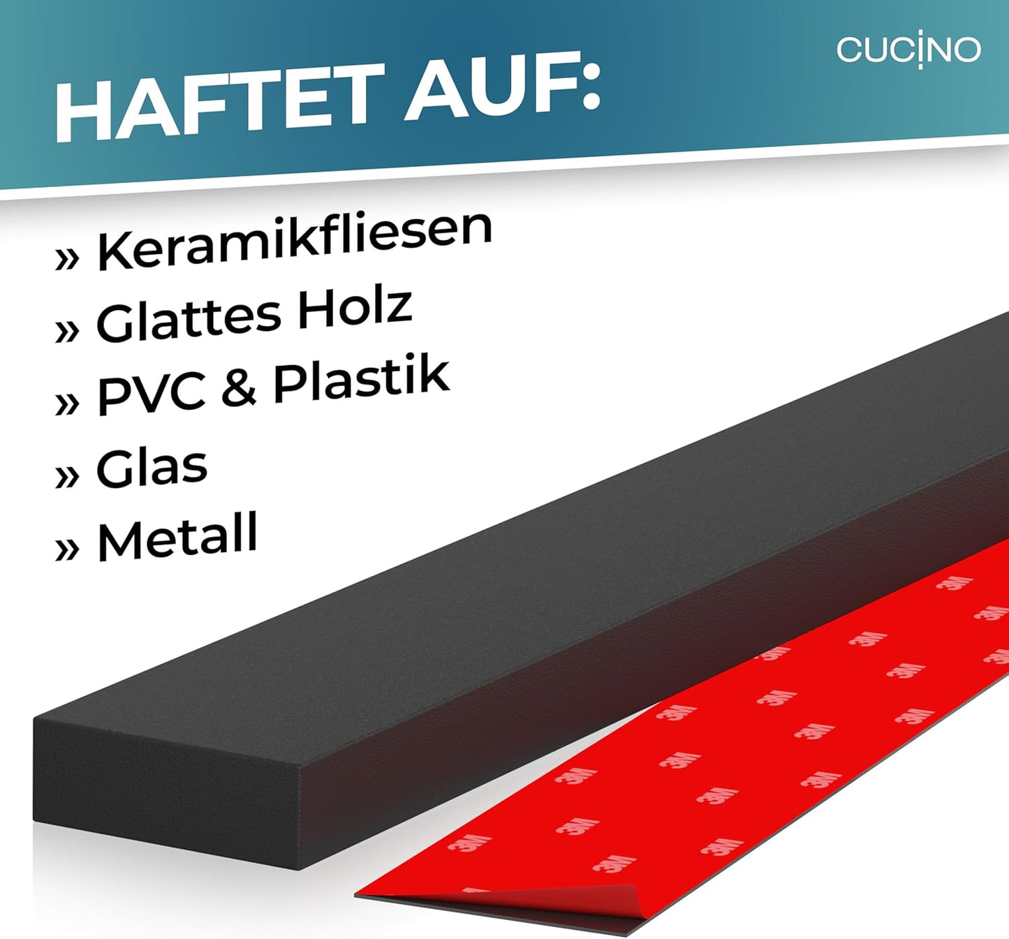 Selbstklebende Messer-Magnetleiste, Metall 40cm