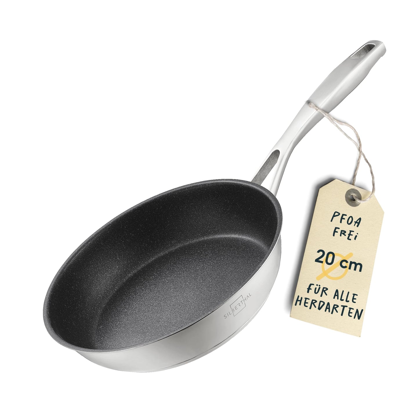 Bratpfanne Induktion, beschichtet, ofenfest, Beschichtet 20 cm